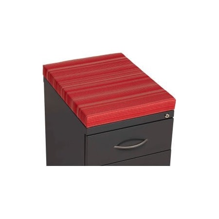 Hirsh Industries Inc Interion® 2 Drawer Box/File Pedestal - Charcoal with Red Cushion Top 695609